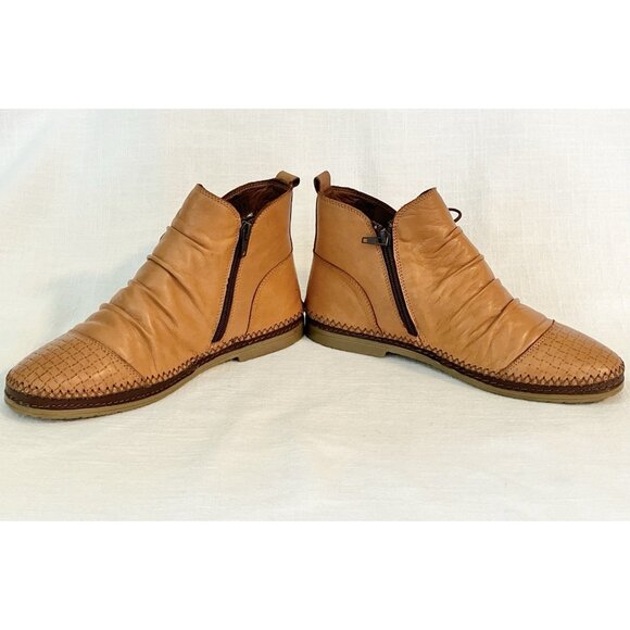 Spring Step‎ Women's Pomeroy Chelsea Boot Leather Sz 10.5-11. Camel Color - Picture 3 of 14